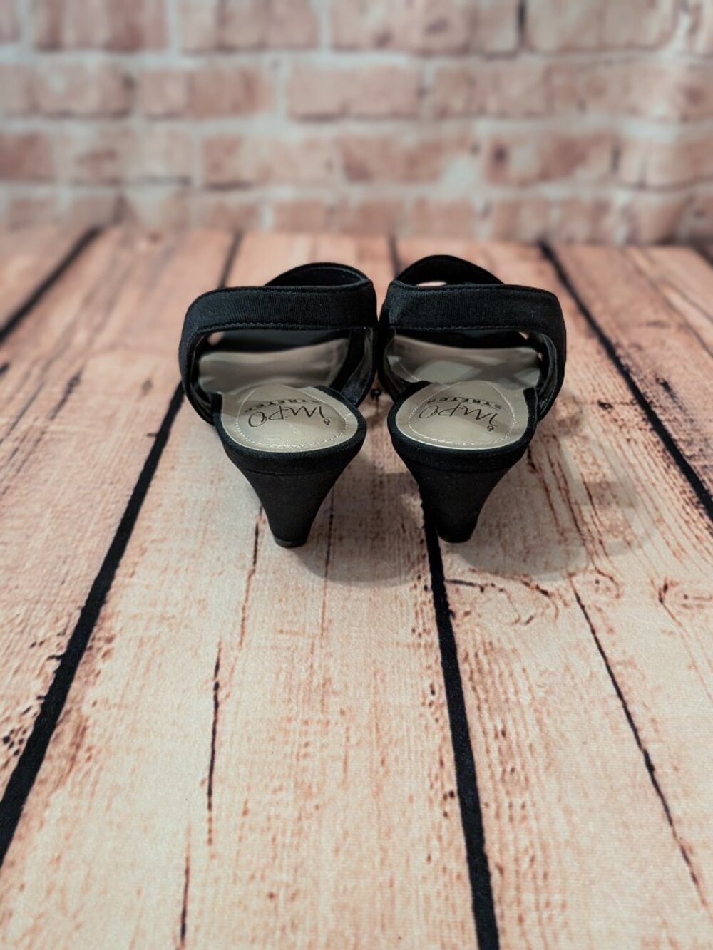 Impo Stretch Memory Foam Black Crisscross Slingback Sandals Size 7.5M - Picture 9 of 15